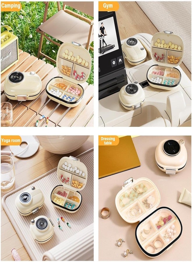 Wrixty 7 Compartments Travel Pill Organizer Moisture Proof Pill Holder Daily Medicine Organizer Box Small Pill Case for Vitamin Supplement Pocket Pharmacy with Labels Pill Box for Purse Cute Pill Container - Image 4